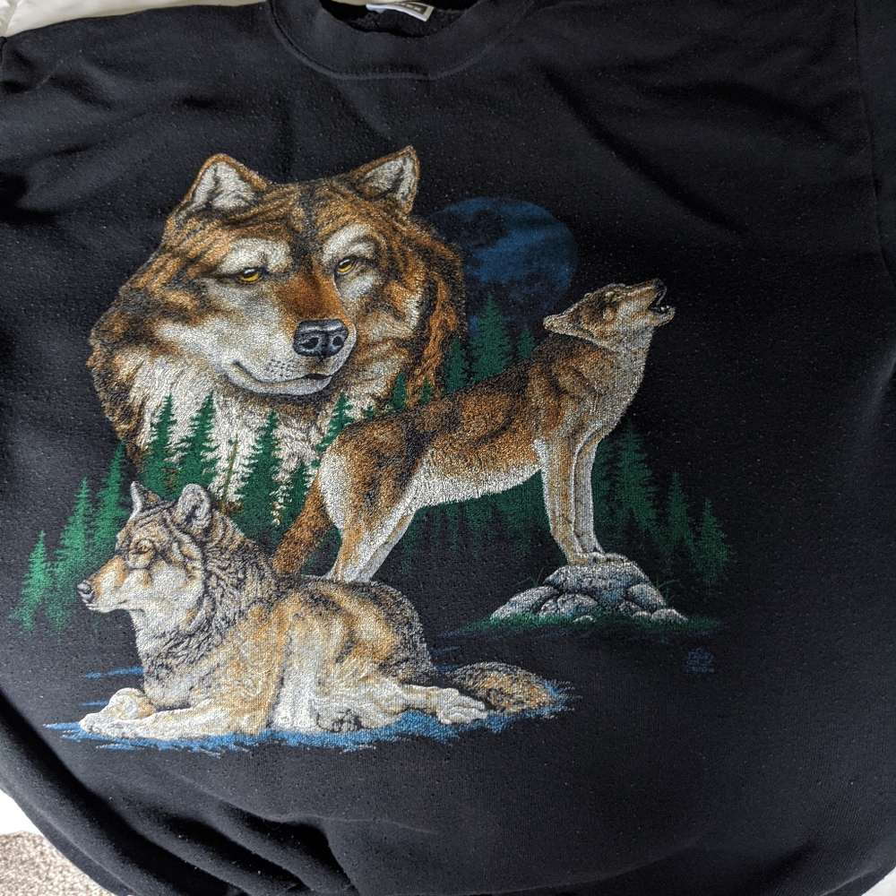 Wolf print sweatshirt